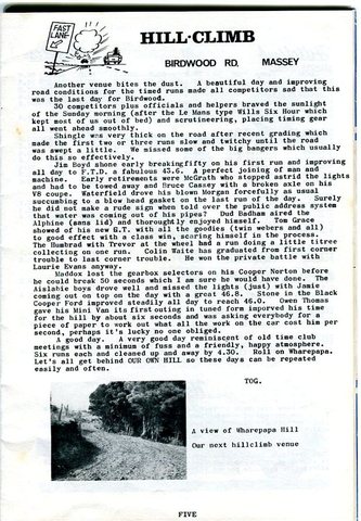 Name:  NSCC #247 1964 ! Birdwood Rd last  Hill Climb new venue Wharepapa Bob Homewood.jpg
Views: 753
Size:  67.6 KB