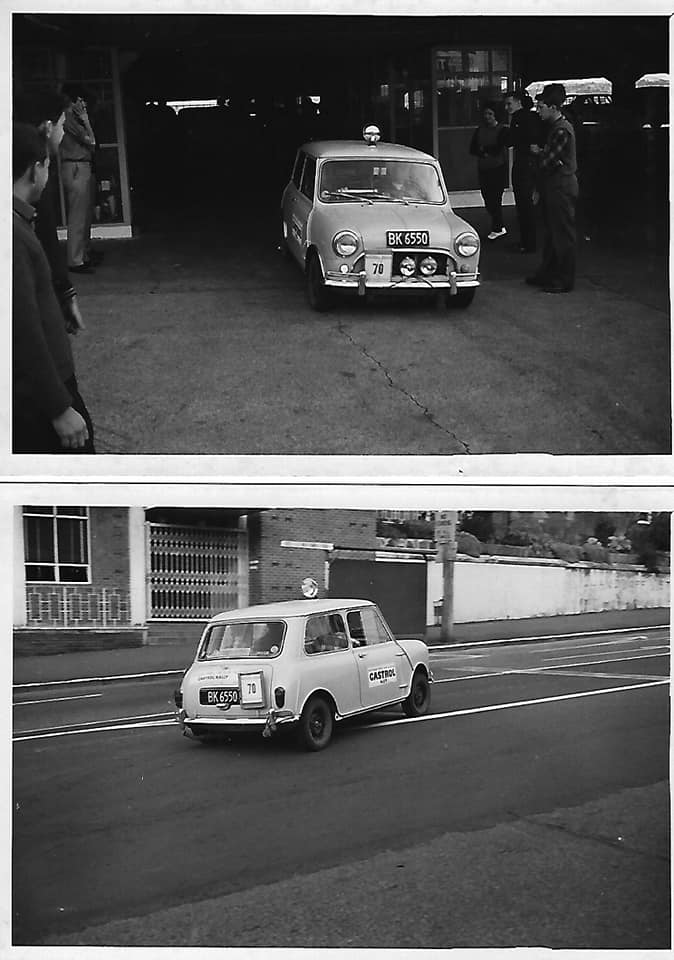 Name:  NSCC 1965 #25 Castrol Rally 1965 Auckland start Farmers Car Park. Myself JLL 1964 Mini 848cc (fi.jpg
Views: 1584
Size:  64.1 KB
