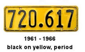 Name:  NZ Number plates #966 1961 - 66 Black Yellow dot last issue crop R Armstrong.jpg
Views: 785
Size:  47.3 KB