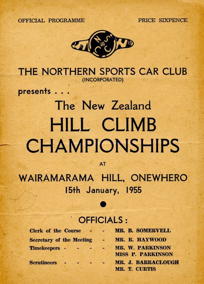 Name:  NSCC 1955 #238 1955 15 January NSCC NZ Hill Climb Champs Wairamarama Hillclimb Programme Cover M.jpg
Views: 701
Size:  149.8 KB