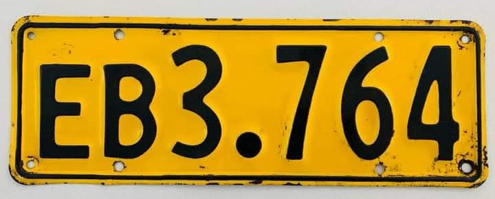 Name:  NZ Number Plates #563 1961 - 65 EB3.764 heavy vehicle Black on yellow Dot symbol Fb Lew Redwood .jpg
Views: 723
Size:  34.6 KB