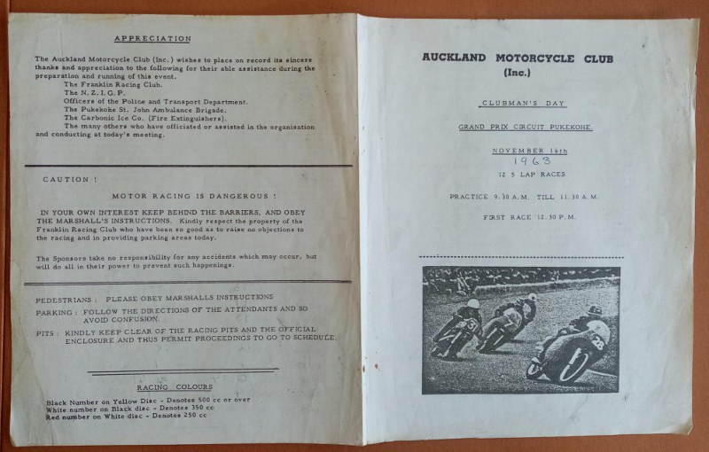 Name:  Pukekohe 1963 #104 Motorcycle Races Nov 1963 Programme covers L Gleeson .jpg
Views: 382
Size:  115.9 KB