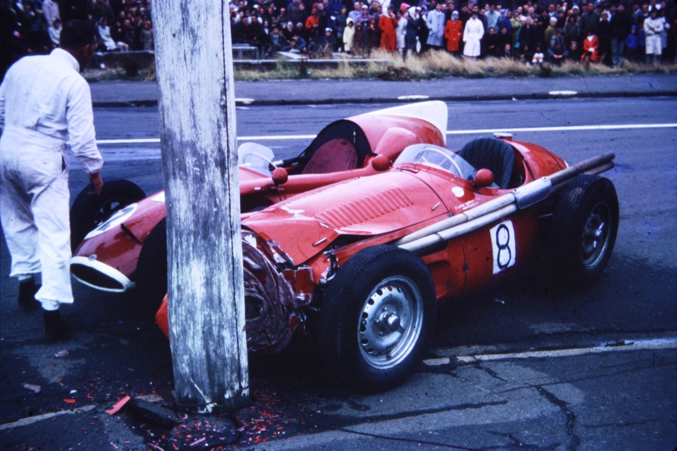 Name:  Dunedin 1962 #026 B Chris Amon's 250F Maserati and Bill Thomasen's Cooper Climax crash arch CAN .jpg
Views: 24
Size:  180.0 KB